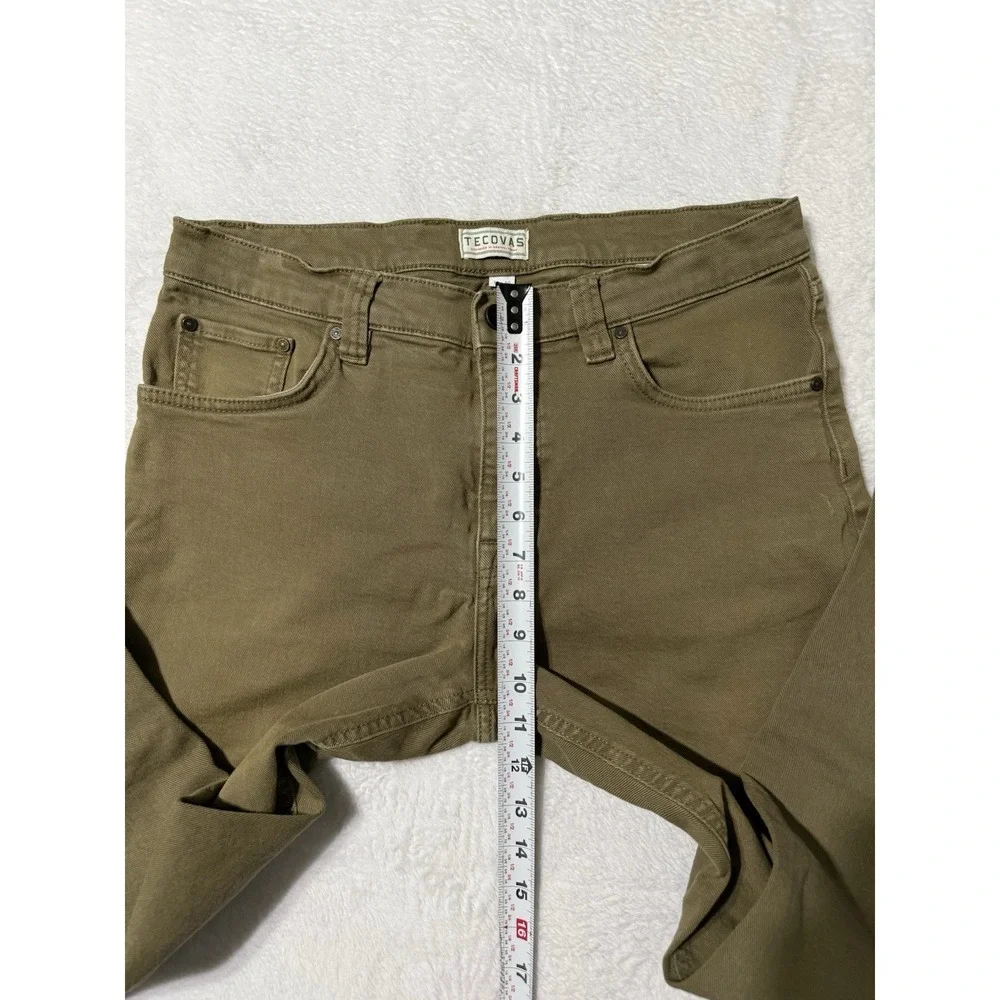 Tecovas Jeans Mens 32x28‎ Faded Green Straight Five-Pocket Comfort Denim